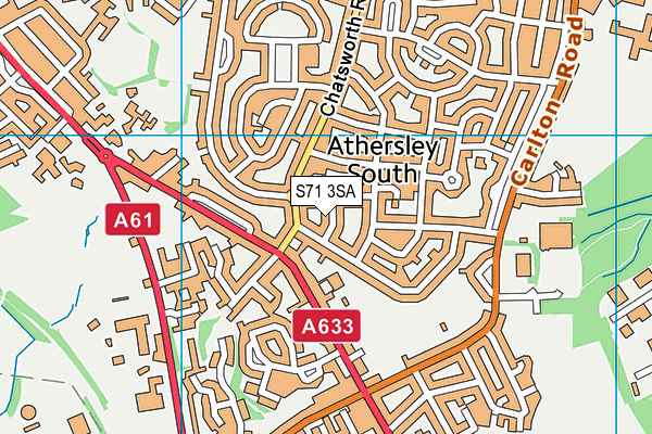 S71 3SA map - OS VectorMap District (Ordnance Survey)