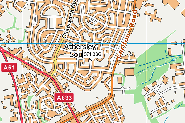 S71 3SG map - OS VectorMap District (Ordnance Survey)