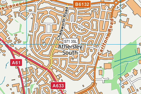 S71 3SL map - OS VectorMap District (Ordnance Survey)