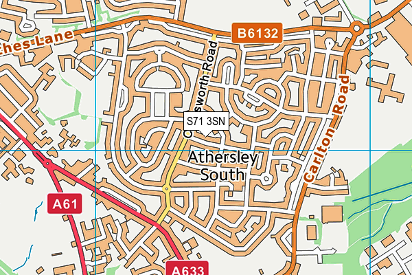 S71 3SN map - OS VectorMap District (Ordnance Survey)