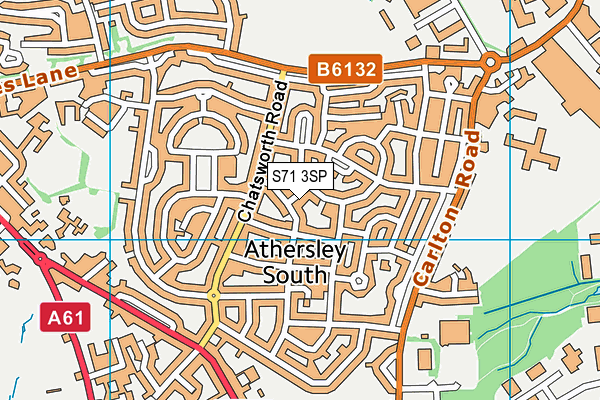 S71 3SP map - OS VectorMap District (Ordnance Survey)