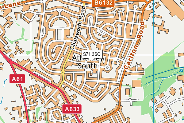 S71 3SQ map - OS VectorMap District (Ordnance Survey)