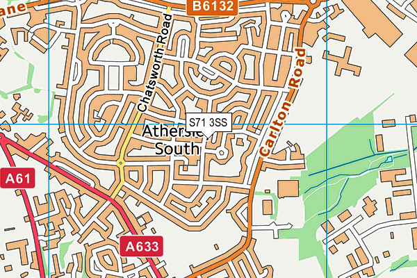S71 3SS map - OS VectorMap District (Ordnance Survey)