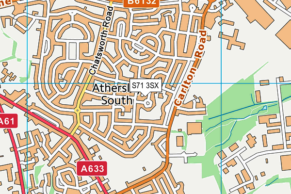 S71 3SX map - OS VectorMap District (Ordnance Survey)