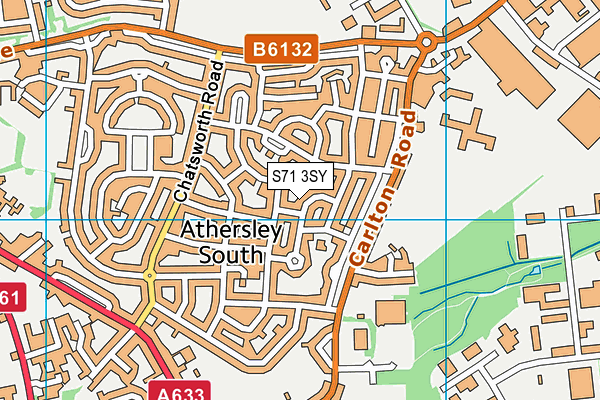 S71 3SY map - OS VectorMap District (Ordnance Survey)