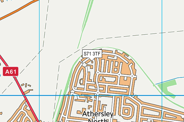S71 3TF map - OS VectorMap District (Ordnance Survey)