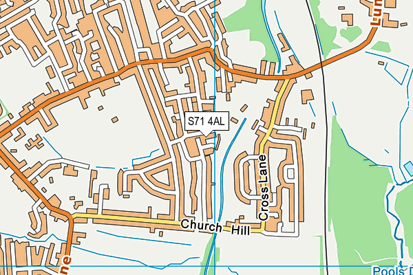 S71 4AL map - OS VectorMap District (Ordnance Survey)