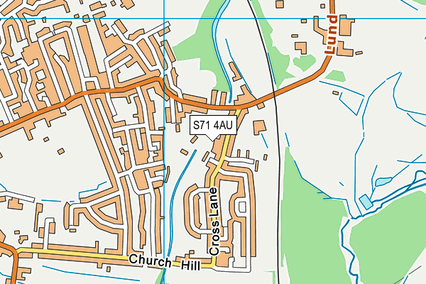 S71 4AU map - OS VectorMap District (Ordnance Survey)