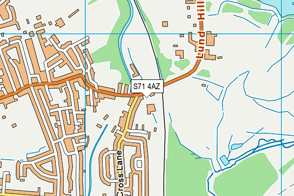 S71 4AZ map - OS VectorMap District (Ordnance Survey)