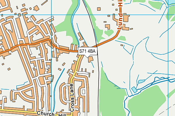 S71 4BA map - OS VectorMap District (Ordnance Survey)