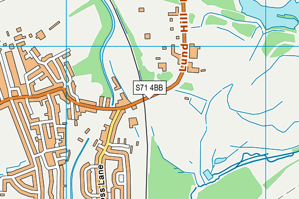 S71 4BB map - OS VectorMap District (Ordnance Survey)