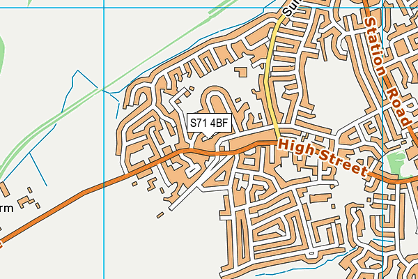 S71 4BF map - OS VectorMap District (Ordnance Survey)