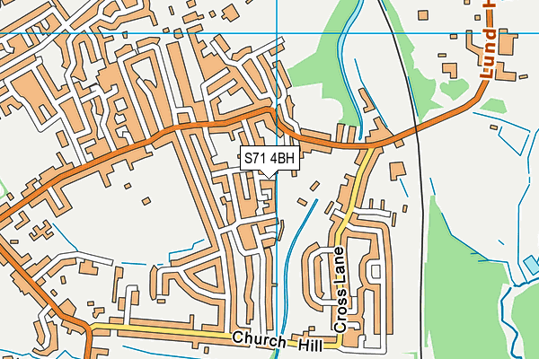 S71 4BH map - OS VectorMap District (Ordnance Survey)