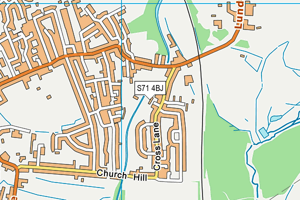 S71 4BJ map - OS VectorMap District (Ordnance Survey)