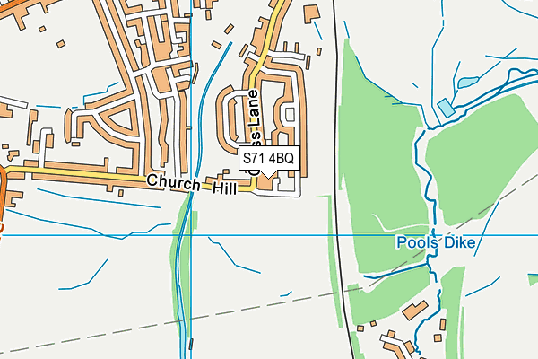 S71 4BQ map - OS VectorMap District (Ordnance Survey)