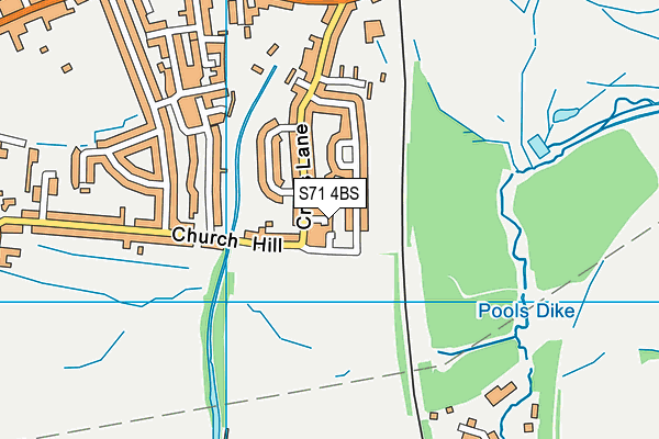 S71 4BS map - OS VectorMap District (Ordnance Survey)