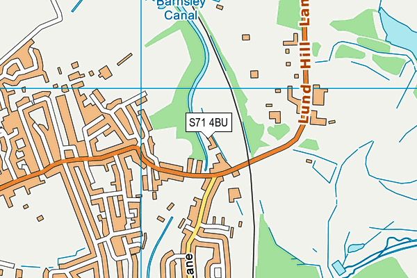 S71 4BU map - OS VectorMap District (Ordnance Survey)