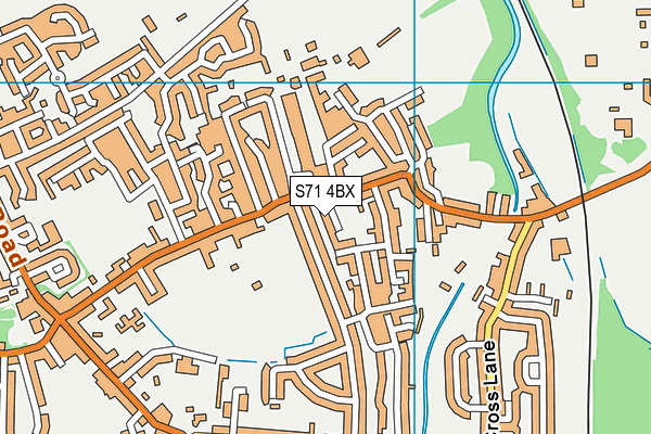 S71 4BX map - OS VectorMap District (Ordnance Survey)