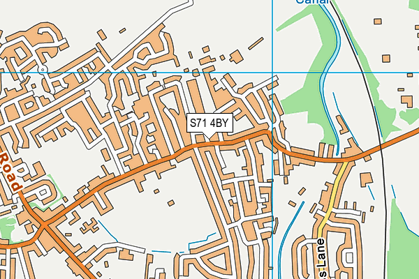 S71 4BY map - OS VectorMap District (Ordnance Survey)