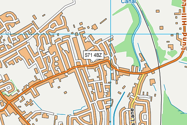 S71 4BZ map - OS VectorMap District (Ordnance Survey)