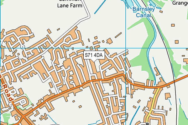 S71 4DA map - OS VectorMap District (Ordnance Survey)