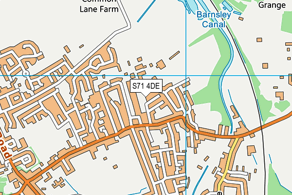S71 4DE map - OS VectorMap District (Ordnance Survey)