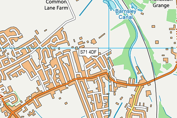 S71 4DF map - OS VectorMap District (Ordnance Survey)