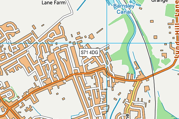 S71 4DG map - OS VectorMap District (Ordnance Survey)