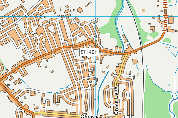 S71 4DH map - OS VectorMap District (Ordnance Survey)
