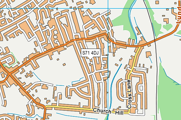 S71 4DJ map - OS VectorMap District (Ordnance Survey)