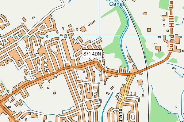 S71 4DN map - OS VectorMap District (Ordnance Survey)