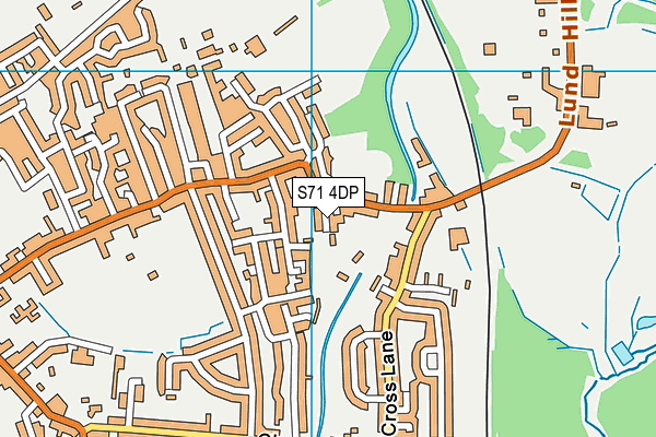 S71 4DP map - OS VectorMap District (Ordnance Survey)
