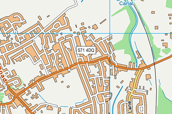 S71 4DQ map - OS VectorMap District (Ordnance Survey)
