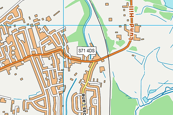 S71 4DS map - OS VectorMap District (Ordnance Survey)