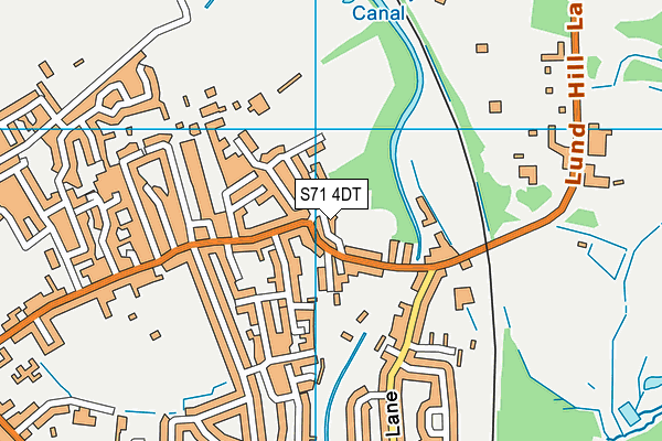 S71 4DT map - OS VectorMap District (Ordnance Survey)
