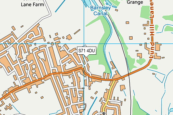 S71 4DU map - OS VectorMap District (Ordnance Survey)