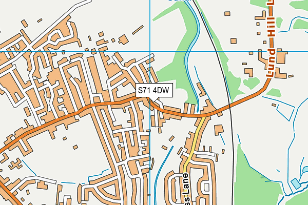 S71 4DW map - OS VectorMap District (Ordnance Survey)