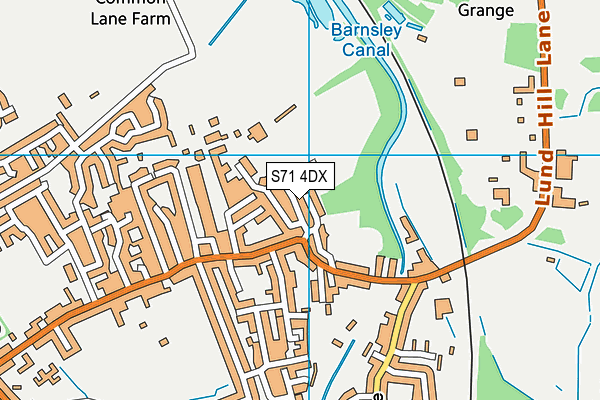 S71 4DX map - OS VectorMap District (Ordnance Survey)