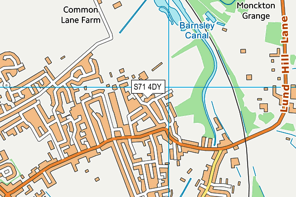 S71 4DY map - OS VectorMap District (Ordnance Survey)