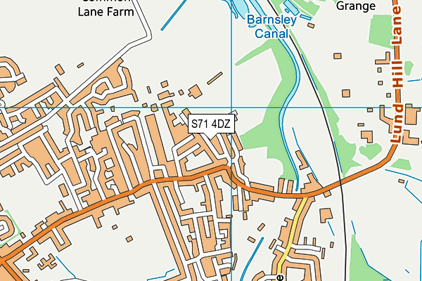 S71 4DZ map - OS VectorMap District (Ordnance Survey)