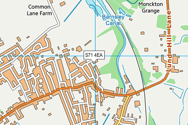 S71 4EA map - OS VectorMap District (Ordnance Survey)