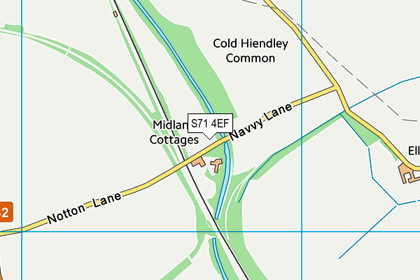 S71 4EF map - OS VectorMap District (Ordnance Survey)