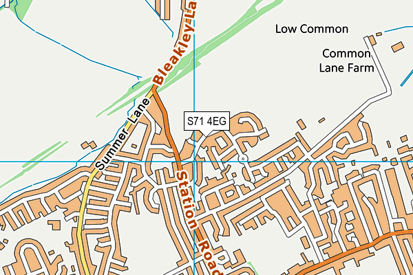 S71 4EG map - OS VectorMap District (Ordnance Survey)