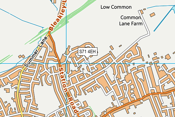S71 4EH map - OS VectorMap District (Ordnance Survey)