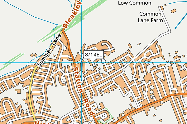 S71 4EL map - OS VectorMap District (Ordnance Survey)