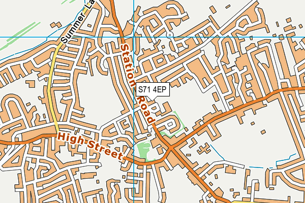 S71 4EP map - OS VectorMap District (Ordnance Survey)