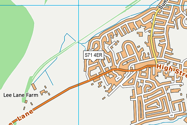 S71 4ER map - OS VectorMap District (Ordnance Survey)