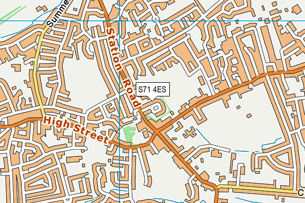 S71 4ES map - OS VectorMap District (Ordnance Survey)