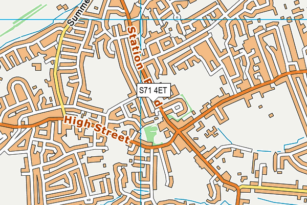 S71 4ET map - OS VectorMap District (Ordnance Survey)