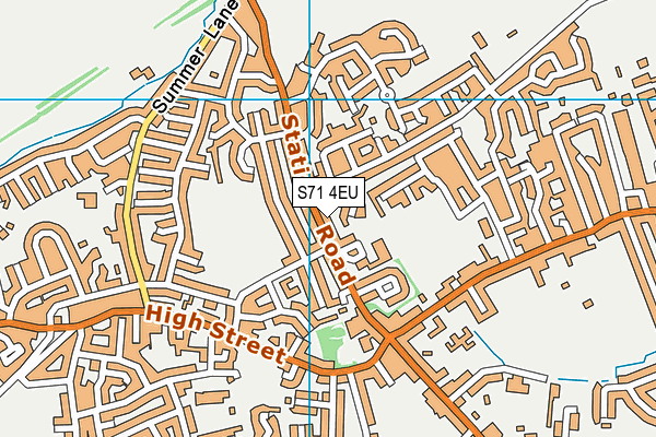 S71 4EU map - OS VectorMap District (Ordnance Survey)